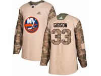 Men Adidas New York Islanders #33 Christopher Gibson Camo Veterans Day Practice NHL Jersey