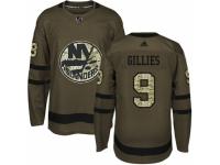 Men Adidas New York Islanders #9 Clark Gillies Green Salute to Service NHL Jersey