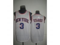 Men Adidas New York Knicks #3 John Starks Swingman White Throwback NBA Jersey