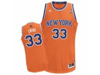 Men Adidas New York Knicks #33 Patrick Ewing Swingman Orange Alternate NBA Jersey