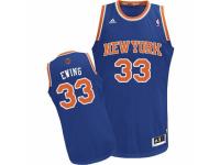 Men Adidas New York Knicks #33 Patrick Ewing Swingman Royal Blue Road NBA Jersey