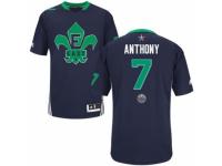 Men Adidas New York Knicks #7 Carmelo Anthony Swingman Navy Blue 2014 All Star NBA Jersey