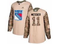 Men Adidas New York Rangers #11 Mark Messier Camo Veterans Day Practice NHL Jersey