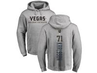 Men Adidas NHL Vegas Golden Knights #71 William Karlsson Backer Gray Pullover Hoodie Adidas
