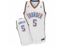 Men Adidas Oklahoma City Thunder #5 Kyle Singler Swingman White Home NBA Jersey