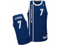 Men Adidas Oklahoma City Thunder #7 Ersan Ilyasova Swingman Navy Blue Alternate NBA Jersey