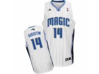 Men Adidas Orlando Magic #14 D.J. Augustin Swingman White Home NBA Jersey