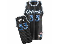 Men Adidas Orlando Magic #33 Grant Hill Swingman Black Throwback NBA Jersey