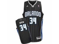 Men Adidas Orlando Magic #34 Jeff Green Swingman Black Alternate NBA Jersey