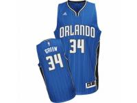 Men Adidas Orlando Magic #34 Jeff Green Swingman Royal Blue Road NBA Jersey