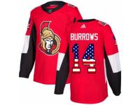 Men Adidas Ottawa Senators #14 Alexandre Burrows Red USA Flag Fashion NHL Jersey