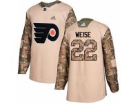 Men Adidas Philadelphia Flyers #22 Dale Weise Camo Veterans Day Practice NHL Jersey