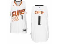 Men Adidas Phoenix Suns #1 Devin Booker Swingman White Home NBA Jersey