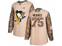 Men Adidas Pittsburgh Penguins #75 Ryan Reaves Camo Veterans Day Practice NHL Jersey