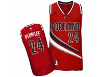 Men Adidas Portland Trail Blazers #24 Mason Plumlee Swingman Red Alternate NBA Jersey