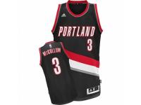 Men Adidas Portland Trail Blazers #3 C.J. McCollum Swingman Black Road NBA Jersey