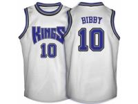 Men Adidas Sacramento Kings #10 Mike Bibby Swingman White Throwback NBA Jersey