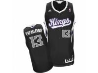 Men Adidas Sacramento Kings #13 Georgios Papagiannis Swingman Black Alternate NBA Jersey