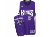 Men Adidas Sacramento Kings #13 Georgios Papagiannis Swingman Purple Road NBA Jersey