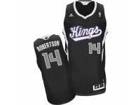 Men Adidas Sacramento Kings #14 Oscar Robertson Swingman Black Alternate NBA Jersey