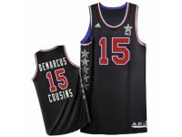 Men Adidas Sacramento Kings #15 DeMarcus Cousins Swingman Black 2015 All Star NBA Jersey
