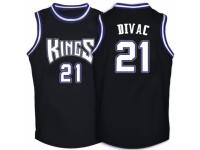 Men Adidas Sacramento Kings #21 Vlade Divac Swingman Black Throwback NBA Jersey