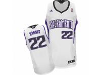 Men Adidas Sacramento Kings #22 Matt Barnes Swingman White Home NBA Jersey