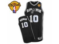 Men Adidas San Antonio Spurs #10 Dennis Rodman Swingman Black Road Finals Patch NBA Jersey