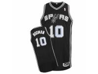 Men Adidas San Antonio Spurs #10 Dennis Rodman Swingman Black Road NBA Jersey