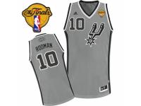 Men Adidas San Antonio Spurs #10 Dennis Rodman Swingman Silver Grey Alternate Finals Patch NBA Jersey