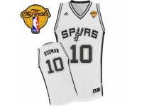 Men Adidas San Antonio Spurs #10 Dennis Rodman Swingman White Home Finals Patch NBA Jersey