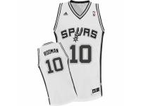 Men Adidas San Antonio Spurs #10 Dennis Rodman Swingman White Home NBA Jersey