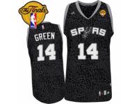 Men Adidas San Antonio Spurs #14 Danny Green Swingman Black Crazy Light Finals Patch NBA Jersey