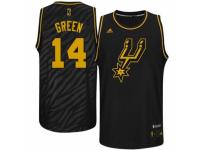 Men Adidas San Antonio Spurs #14 Danny Green Swingman Black Precious Metals Fashion NBA Jersey