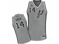 Men Adidas San Antonio Spurs #14 Danny Green Swingman Silver Grey Alternate NBA Jersey