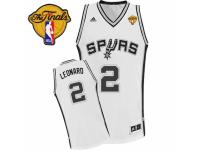 Men Adidas San Antonio Spurs #2 Kawhi Leonard Swingman White Home Finals Patch NBA Jersey