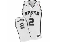 Men Adidas San Antonio Spurs #2 Kawhi Leonard Swingman White Home NBA Jersey