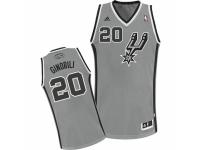 Men Adidas San Antonio Spurs #20 Manu Ginobili Swingman Silver Grey Alternate NBA Jersey