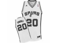 Men Adidas San Antonio Spurs #20 Manu Ginobili Swingman White Home NBA Jersey
