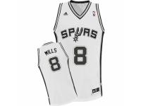 Men Adidas San Antonio Spurs #8 Patty Mills Swingman White Home NBA Jersey