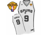 Men Adidas San Antonio Spurs #9 Tony Parker Swingman White Home Finals Patch NBA Jersey