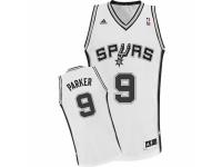 Men Adidas San Antonio Spurs #9 Tony Parker Swingman White Home NBA Jersey