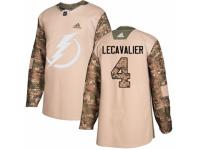 Men Adidas Tampa Bay Lightning #4 Vincent Lecavalier Camo Veterans Day Practice NHL Jersey