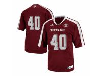 Men Adidas Texas A&M Aggies #40 Von Miller Red With SEC Patch Authentic NCAA Jersey