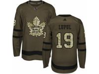 Men Adidas Toronto Maple Leafs #19 Joffrey Lupul Green Salute to Service NHL Jersey