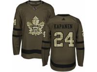 Men Adidas Toronto Maple Leafs #24 Kasperi Kapanen Green Salute to Service NHL Jersey