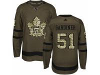 Men Adidas Toronto Maple Leafs #51 Jake Gardiner Green Salute to Service NHL Jersey