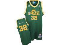 Men Adidas Utah Jazz #32 Karl Malone Swingman Green Throwback NBA Jersey