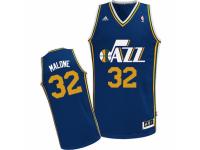 Men Adidas Utah Jazz #32 Karl Malone Swingman Navy Blue Road NBA Jersey