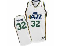 Men Adidas Utah Jazz #32 Karl Malone Swingman White Home NBA Jersey